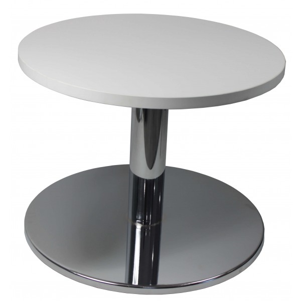 Round Coffee Table Office White Chrome