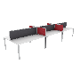 Logic Desk Mount Fabric Screens - 520mmH