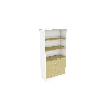 Commercial White and Maple Half Door Unit