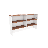 White with Cherry Shelves Commercial Grade