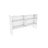 White Allover Hutch Adjustable Shelves