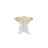 Maple and White Curved base Table 