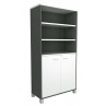 Strata Half Door Storage Unit Adjustable Shelves Ironstone White