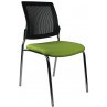 Silo 4 Leg chair Green Seat black back