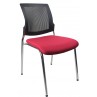 modern stacking chair red seat