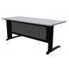 C Space black desk frame and white top