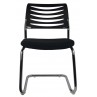 Cantilever Visitor chair chrome Frame Black Seat